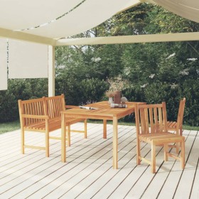 4-teilige Garten-Essgarnitur aus massivem Teakholz von vidaXL, Gartensets - Ref: Foro24-3157157, Preis: 660,24 €, Rabatt: %