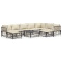 Gartenmöbel-Set 10-teilig und anthrazitfarbene PE-Rattan-Kissen von vidaXL, Outdoor-Sofas - Ref: Foro24-3186808, Preis: 782,9...