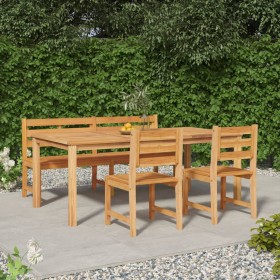 Garden dining set 4 pieces solid teak wood by vidaXL, Garden sets - Ref: Foro24-3157203, Price: 800,20 €, Discount: %