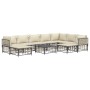 Gartenmöbel-Set 10-teilig und anthrazitfarbene PE-Rattan-Kissen von vidaXL, Outdoor-Sofas - Ref: Foro24-3186808, Preis: 782,9...