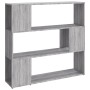 Regal/Raumteiler in Sonoma-Grau, 100 x 24 x 94 cm von vidaXL, Bücherregale und Regale - Ref: Foro24-826648, Preis: 59,99 €, R...