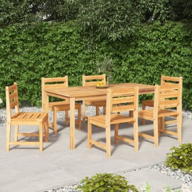 Garden dining set 7 pieces solid teak wood by vidaXL, Garden sets - Ref: Foro24-3157189, Price: 723,48 €, Discount: %