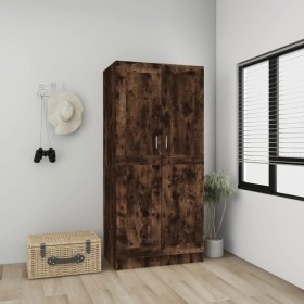 Smoked oak plywood cabinet 82.5x51.5x180 cm by vidaXL, Wardrobes - Ref: Foro24-826638, Price: 174,64 €, Discount: %