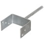 Anclajes de valla 6 uds acero galvanizado plateado 12x6x30 cm de vidaXL, Puntas para anclaje en el suelo - Ref: Foro24-145320...