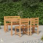 Juego de comedor para jardín 4 piezas madera maciza de teca de vidaXL, Conjuntos de jardín - Ref: Foro24-3157197, Precio: 566...