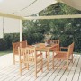 Juego de comedor para jardín 5 piezas madera maciza de teca de vidaXL, Conjuntos de jardín - Ref: Foro24-3157167, Precio: 816...