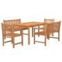 Juego de comedor para jardín 5 piezas madera maciza de teca de vidaXL, Conjuntos de jardín - Ref: Foro24-3157167, Precio: 787...