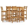 Garden table and 7-piece high stools set made of solid acacia wood. by vidaXL, Garden sets - Ref: Foro24-3154397, Price: 462,...