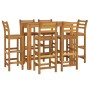 Garden table and 7-piece high stools set made of solid acacia wood. by vidaXL, Garden sets - Ref: Foro24-3154397, Price: 462,...