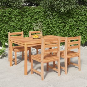 5-piece garden dining set solid teak wood by vidaXL, Garden sets - Ref: Foro24-3157185, Price: 532,25 €, Discount: %