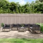 Gartenmöbel-Set 9-teilig und anthrazitfarbene PE-Rattan-Kissen von vidaXL, Outdoor-Sofas - Ref: Foro24-3186811, Preis: 712,13...