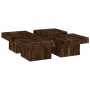 Smoked oak plywood coffee table 90x90x28 cm by vidaXL, Coffee table - Ref: Foro24-826635, Price: 80,77 €, Discount: %