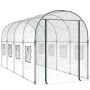 Transparentes PVC-Gewächshaus aus pulverlackiertem Stahl, 160 x 400 x 190 cm von vidaXL, Gewächshäuser - Ref: Foro24-317247, ...