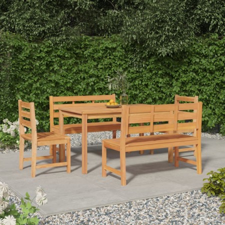 5-teiliges Garten-Esszimmerset aus massivem Teakholz von vidaXL, Gartensets - Ref: Foro24-3157195, Preis: 723,36 €, Rabatt: %