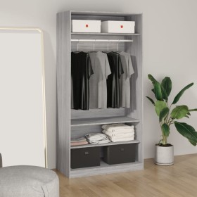 Sonoma Gray Plywood Wardrobe 100x50x200 cm by vidaXL, Wardrobes - Ref: Foro24-826615, Price: 172,72 €, Discount: %