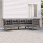 Set de muebles de jardín 6 pzas y cojines ratán sintético gris de vidaXL, Conjuntos de jardín - Ref: Foro24-3187548, Precio: ...