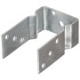 Anclajes de valla 6 uds acero galvanizado plateado 9x6x15 cm de vidaXL, Puntas para anclaje en el suelo - Ref: Foro24-145333,...