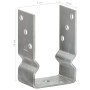 Anclajes de valla 6 uds acero galvanizado plateado 9x6x15 cm de vidaXL, Puntas para anclaje en el suelo - Ref: Foro24-145333,...