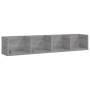 Gray plywood CD wall shelf 100x18x18 cm by vidaXL, Shelves and shelves - Ref: Foro24-826618, Price: 34,80 €, Discount: %