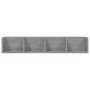 Gray plywood CD wall shelf 100x18x18 cm by vidaXL, Shelves and shelves - Ref: Foro24-826618, Price: 34,80 €, Discount: %