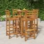 Garden table and 5-piece high stools set made of solid acacia wood. by vidaXL, Garden sets - Ref: Foro24-3154383, Price: 316,...