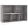 Sonoma graues Sperrholzregal/Sideboard 50x25x80cm von vidaXL, Bücherregale und Regale - Ref: Foro24-826612, Preis: 41,59 €, R...