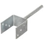 Anclajes de valla 6 uds acero galvanizado plateado 8x6x30 cm de vidaXL, Puntas para anclaje en el suelo - Ref: Foro24-145314,...