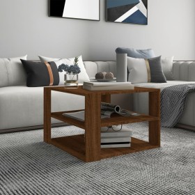 Plywood oak brown coffee table 60x60x40 cm by vidaXL, Coffee table - Ref: Foro24-826628, Price: 50,81 €, Discount: %