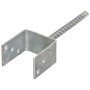 Anclajes de valla 6 uds acero galvanizado plateado 9x6x30 cm de vidaXL, Puntas para anclaje en el suelo - Ref: Foro24-145316,...