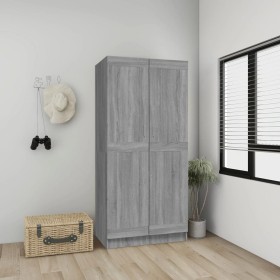 Sonoma gray plywood cabinet 82.5x51.5x180 cm by vidaXL, Wardrobes - Ref: Foro24-826639, Price: 147,17 €, Discount: %