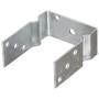 Anclajes de valla 6 uds acero galvanizado plateado 12x6x15 cm de vidaXL, Puntas para anclaje en el suelo - Ref: Foro24-145339...