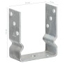 Anclajes de valla 6 uds acero galvanizado plateado 12x6x15 cm de vidaXL, Puntas para anclaje en el suelo - Ref: Foro24-145339...