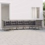 7-piece garden furniture set and gray synthetic rattan cushions by vidaXL, Garden sets - Ref: Foro24-3187550, Price: 342,62 €...