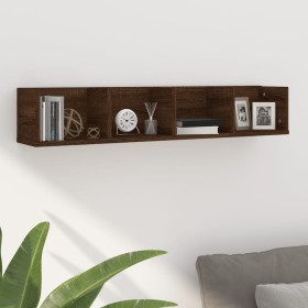 Wall shelf for CD wood in brown oak color 100x18x18 cm by vidaXL, Shelves and shelves - Ref: Foro24-826619, Price: 36,99 €, D...