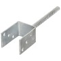 Anclajes de valla 6 uds acero galvanizado plateado 7x6x30 cm de vidaXL, Puntas para anclaje en el suelo - Ref: Foro24-145312,...