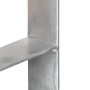 Anclajes de valla 6 uds acero galvanizado plateado 14x6x60 cm de vidaXL, Puntas para anclaje en el suelo - Ref: Foro24-145309...