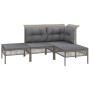 Set de muebles de jardín 8 pzas y cojines ratán sintético gris de vidaXL, Conjuntos de jardín - Ref: Foro24-3187551, Precio: ...