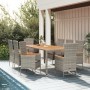 Garden dining set 9 pieces and gray synthetic rattan cushions by vidaXL, Garden sets - Ref: Foro24-3157544, Price: 856,21 €, ...