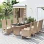 9-teiliges Garten-Essset mit beigen Kissen aus synthetischem Rattan von vidaXL, Gartensets - Ref: Foro24-3157580, Preis: 1,00...