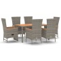 Garden dining set 7 pieces and gray synthetic rattan cushions by vidaXL, Garden sets - Ref: Foro24-3157541, Price: 659,86 €, ...