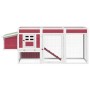 Solid red pine wood chicken coop 204x50x84 cm by vidaXL, Cages and habitats for small animals - Ref: Foro24-172239, Price: 19...