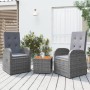 Gartenmöbel-Set 3-teilig Akazienholz grau synthetisches Rattan von vidaXL, Gartensets - Ref: Foro24-3157655, Preis: 344,60 €,...