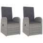 Garden furniture set 3 pieces acacia wood gray synthetic rattan by vidaXL, Garden sets - Ref: Foro24-3157655, Price: 331,43 €...