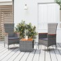 Gartenmöbel-Set 3-teilig Akazienholz grau synthetisches Rattan von vidaXL, Gartensets - Ref: Foro24-3157652, Preis: 184,03 €,...