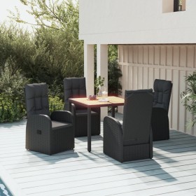 5-piece garden furniture set with black synthetic rattan cushions by vidaXL, Garden sets - Ref: Foro24-3157598, Price: 728,88...