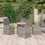 Set comedor de jardín 5 piezas con cojines ratán sintético gris de vidaXL, Conjuntos de jardín - Ref: Foro24-3157583, Precio:...