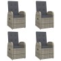 Set comedor de jardín 5 piezas con cojines ratán sintético gris de vidaXL, Conjuntos de jardín - Ref: Foro24-3157583, Precio:...