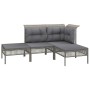 Set de muebles de jardín 8 pzas y cojines ratán sintético gris de vidaXL, Conjuntos de jardín - Ref: Foro24-3187559, Precio: ...