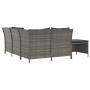 4-piece garden furniture set and gray synthetic rattan cushions by vidaXL, Garden sets - Ref: Foro24-319691, Price: 420,95 €,...