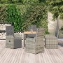 Set comedor de jardín 5 piezas con cojines ratán sintético gris de vidaXL, Conjuntos de jardín - Ref: Foro24-3157584, Precio:...